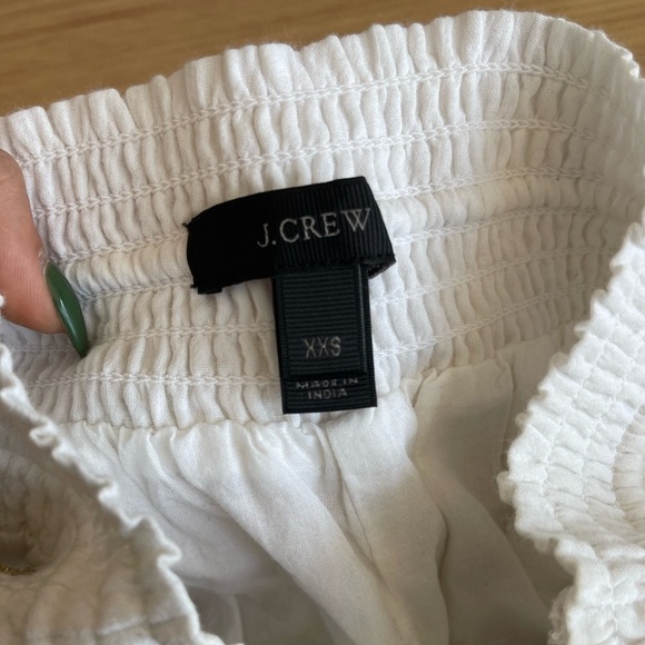 J. Crew White and Gold Embroidered Tassel Shorts - Picture 4 of 5